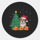 Search for funny english bulldog stickers Xmas