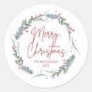 Search for elegant holly wreath stickers Watercolor