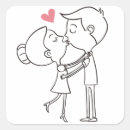 Search for bride and groom cartoon stickers Black and white
