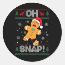 Search for funny gingerbread man stickers Xmas