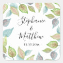 Search for modern foliage wedding stickers Watercolor