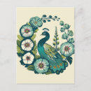 Search for blue peacock postcards Vintage