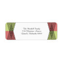 Search for red and green return address labels Contemporary