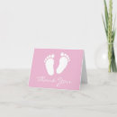 Search for baby footprints thank you cards Girl