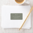Search for green monogram return address labels Typography
