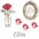 Search for flowers in a vase stickers For her