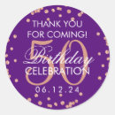 Search for purple 50th birthday stickers Glitter