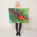 Search for red cardinal bird blankets Watercolor