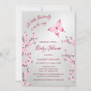 Search for pink and silver invitations Butterfly