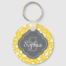 Search for yellow and grey key rings Girly