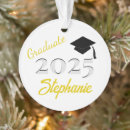 Search for yellow and grey christmas tree decorations White