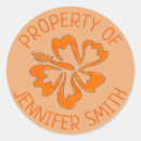 Search for orange flower stickers Hibiscus