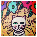 Search for abstract cat art tiles Colourful