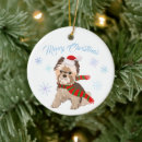 Search for yorkie christmas tree decorations Santa
