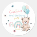 Search for cute teddy stickers Rainbow