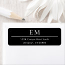 Search for initials return address labels Modern
