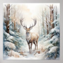 Search for deer watercolor posters Wildlife
