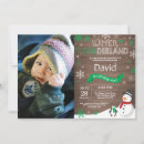 Search for wonderland 1st birthday invitations Winter onederland