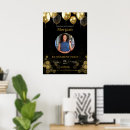 Search for office celebration posters Black and gold