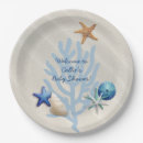 Search for beach baby shower plates Seashells