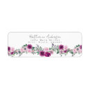 Search for pink purple floral return address labels Elegant