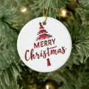 Search for text christmas tree decorations Red and white