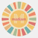 Search for retro name stickers Colourful