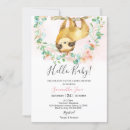 Search for cute sloth invitations Blush pink