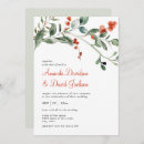 Search for red berries wedding invitations Red and green