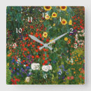 Search for farm clocks Farm garden with sunflowers