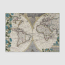 Search for vintage world map tissue paper Rustic