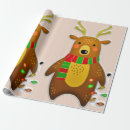 Search for reindeer christmas wrapping paper Animal