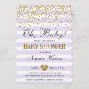 Search for purple glitter baby shower invitations Chic