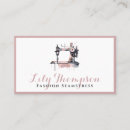 Search for sewing machine business cards Feminine