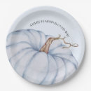 Search for blue pumpkin plates Fall baby shower
