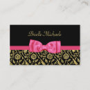 Search for hot pink and black business cards Customer