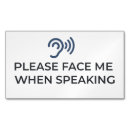 Search for deaf business cards Hard of hearing