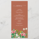 Search for watercolor orange florals wedding menus Boho