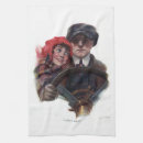 Search for vintage car tea towels Red