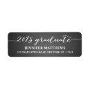 Search for chalkboard graduation return address labels Black and white