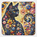 Search for black cat painting stickers Kitty