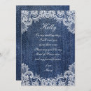 Search for blue jean invitations Lace