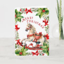 Search for rocking horse christmas cards Vintage