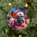 Search for french bulldog christmas tree decorations Cute