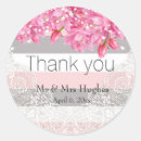 Search for pink and grey wedding stickers Flower