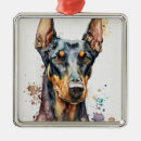 Search for doberman christmas tree decorations Black