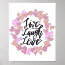 Search for live love laugh art Pink