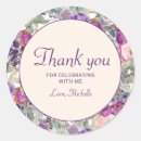 Search for birthday floral stickers Purple flowers