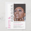 Search for fifty and fabulous birthday invitations Elegant birthday party