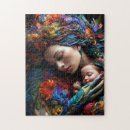 Search for mother and child puzzles Flowers